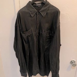 Leather Long Sleeve Top